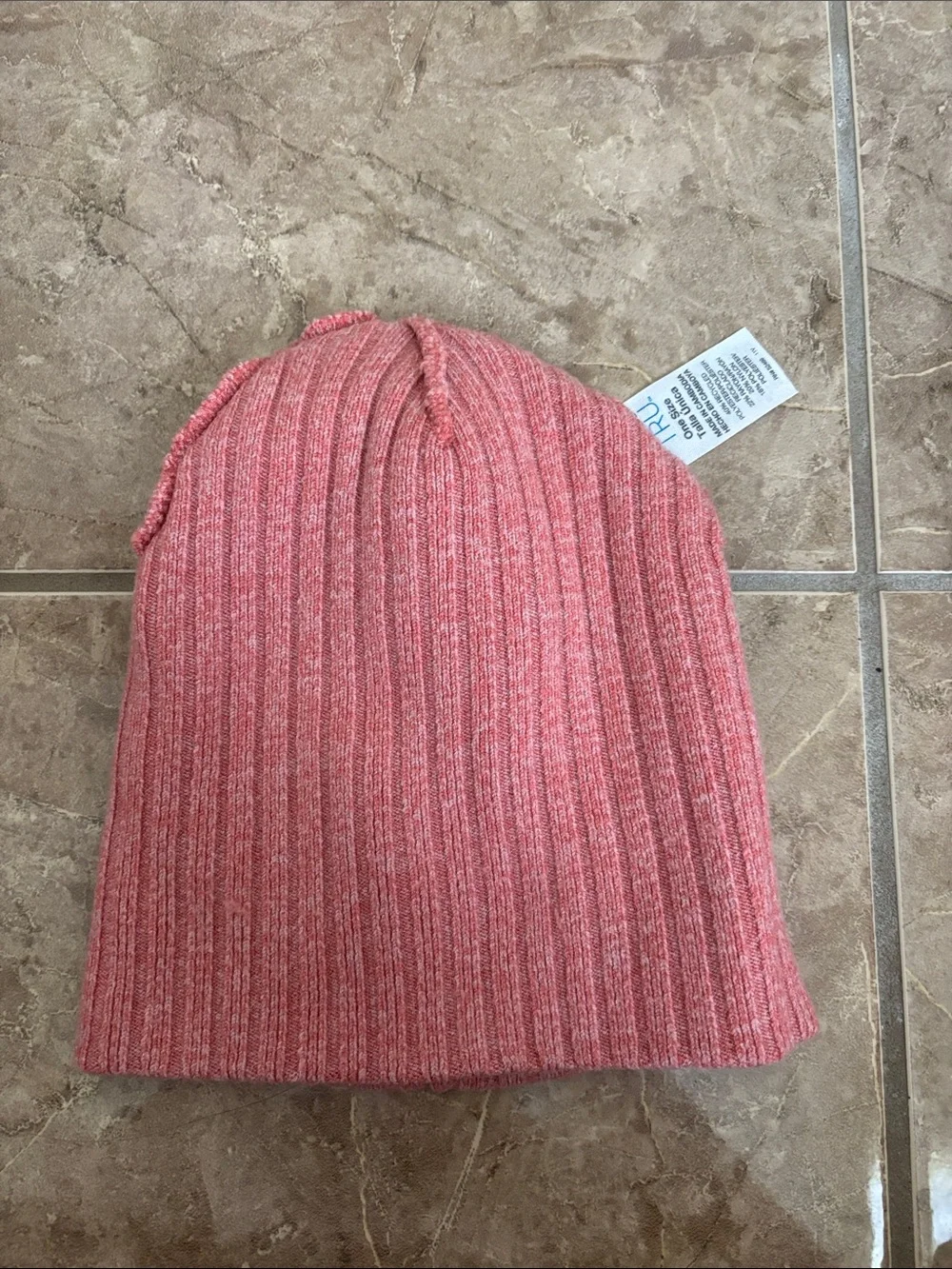 Time and Tru Pink Knit Beanie and Gloves Set